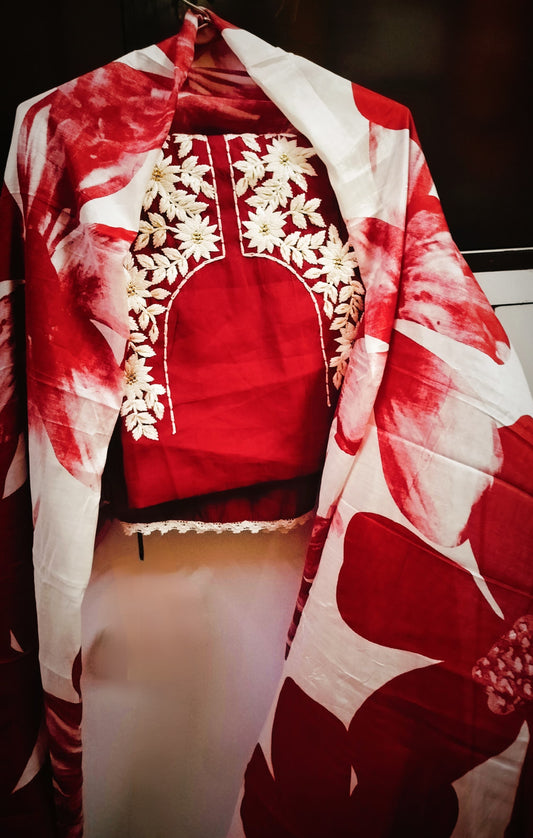 Gulab Kari Cotton Embroided Suit