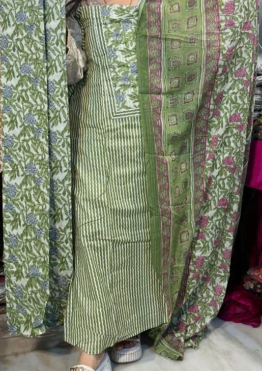 Cotton Suit Green 690₹